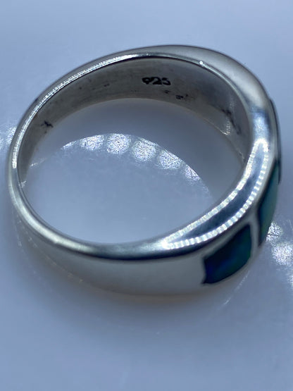 Anillo de Plata con Ópalo de Fuego Verde — Minimalista Taxco — foto 5