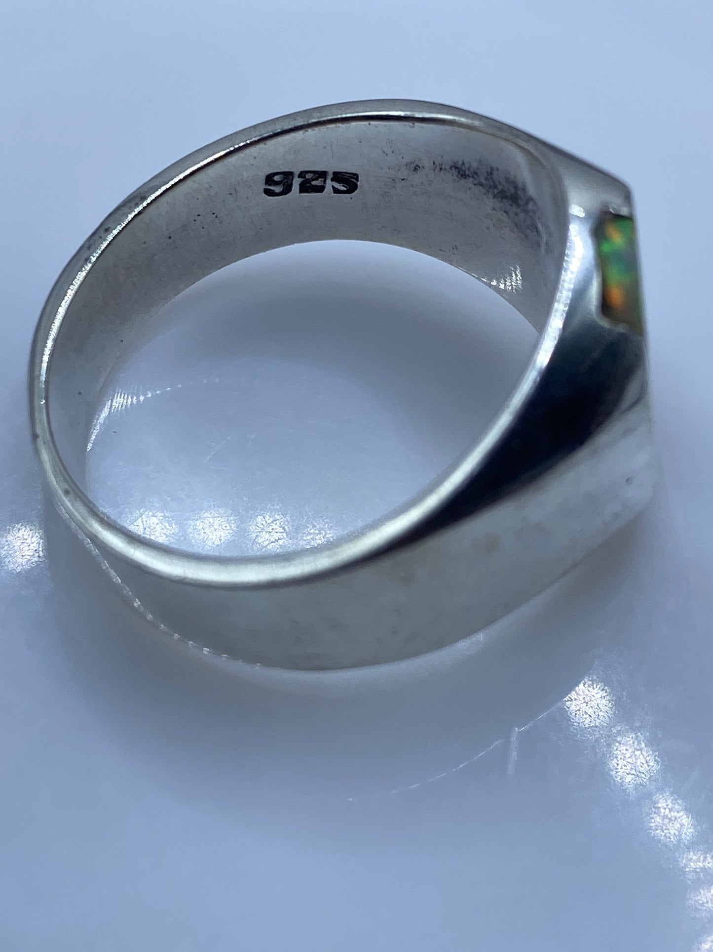 Anillo de Plata Ópalo de Fuego Solitario — Taxco .925 — foto 5