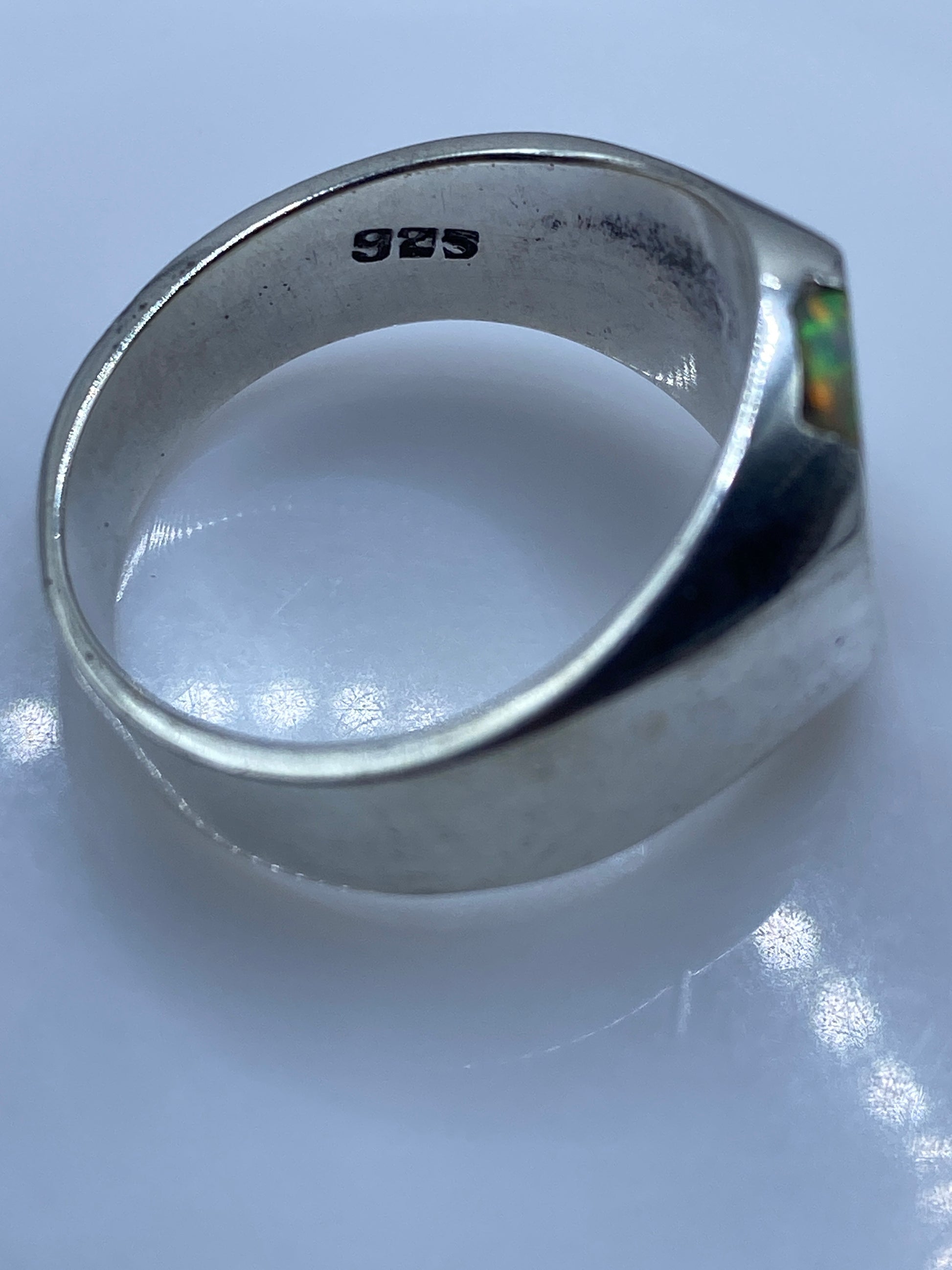 Anillo de Plata Ópalo de Fuego Solitario — Taxco .925 — foto 5