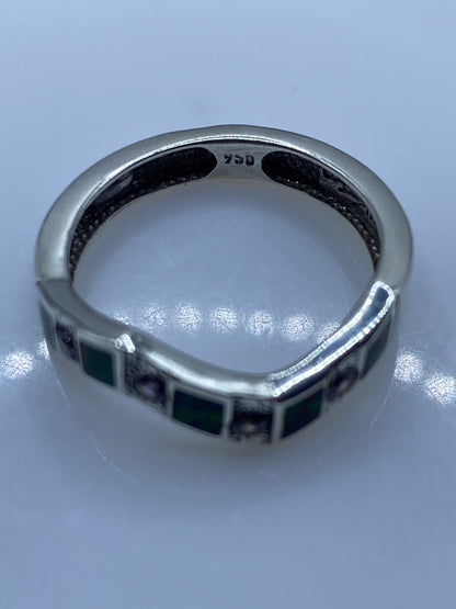 Anillo Plata .950 Ópalo de Fuego Multicolor — Geométrico — foto 5