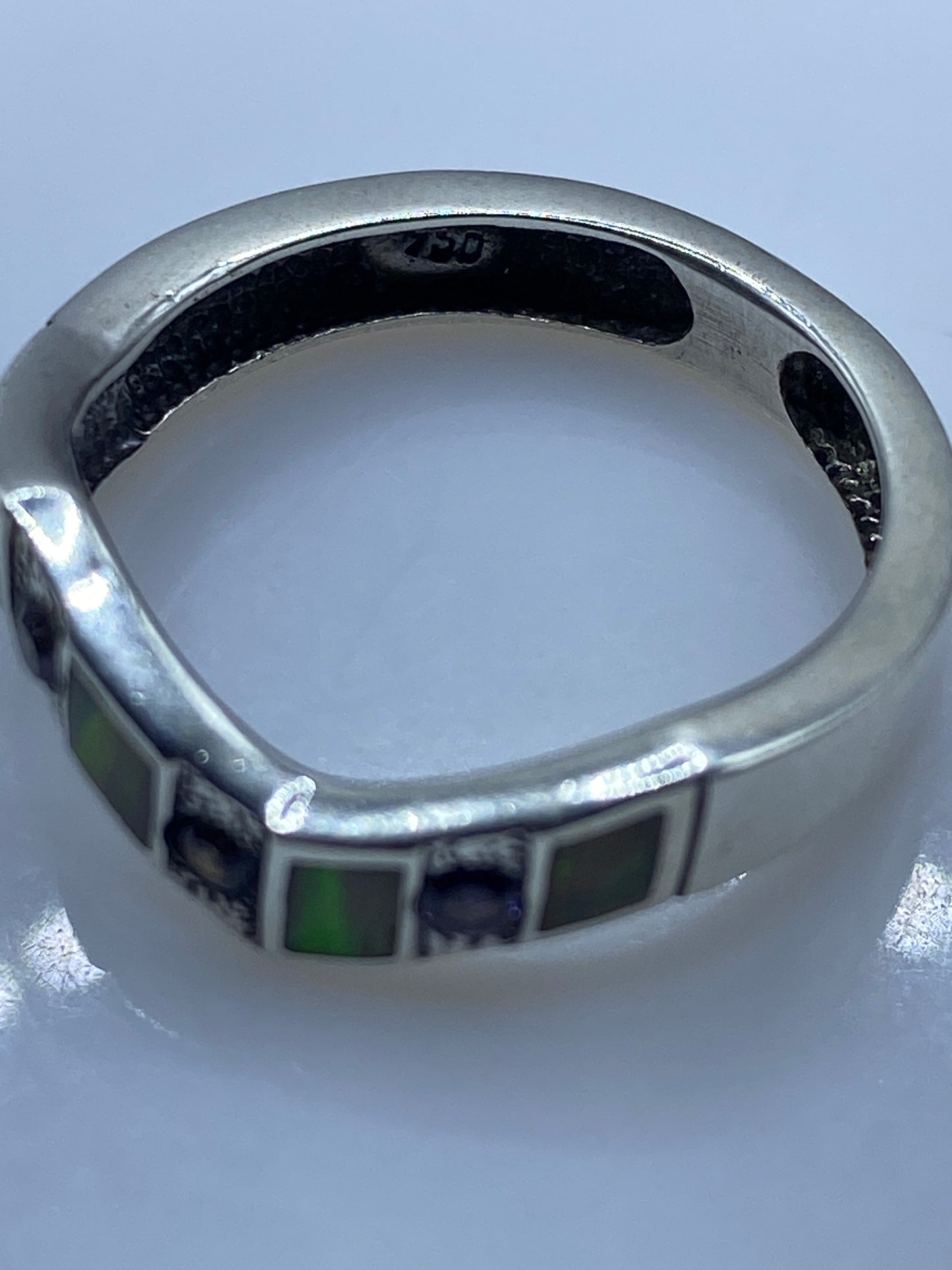 Anillo de Plata Ópalo de Fuego Geométrico — Moderno Taxco — foto 5