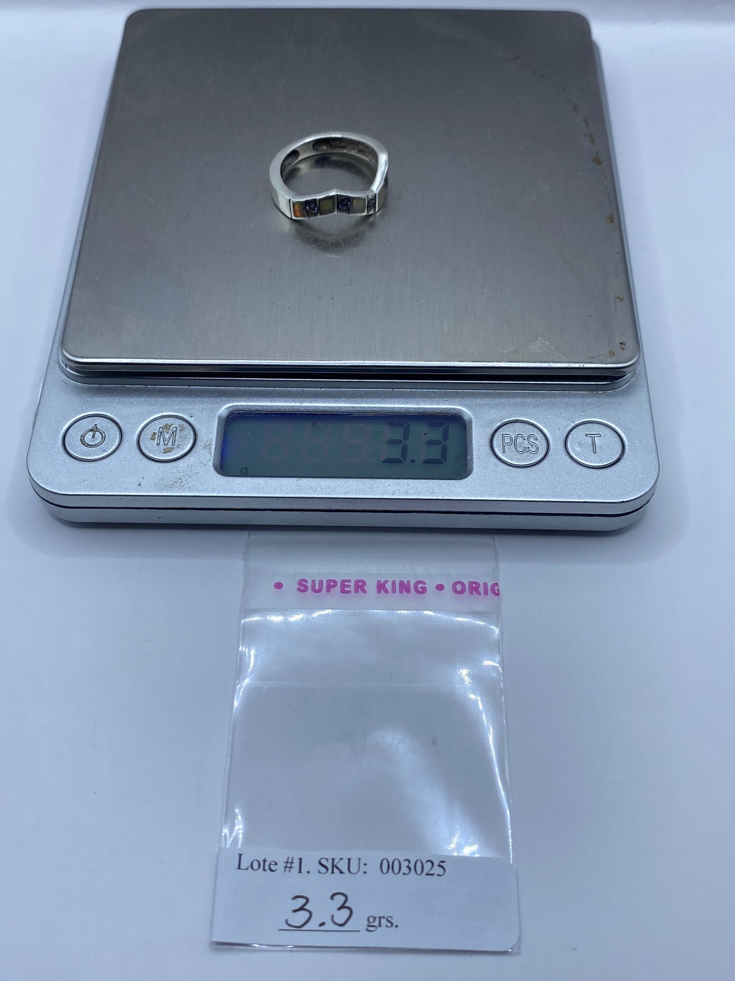 Anillo de Plata Ópalo de Fuego Geométrico — Moderno Taxco — foto 6