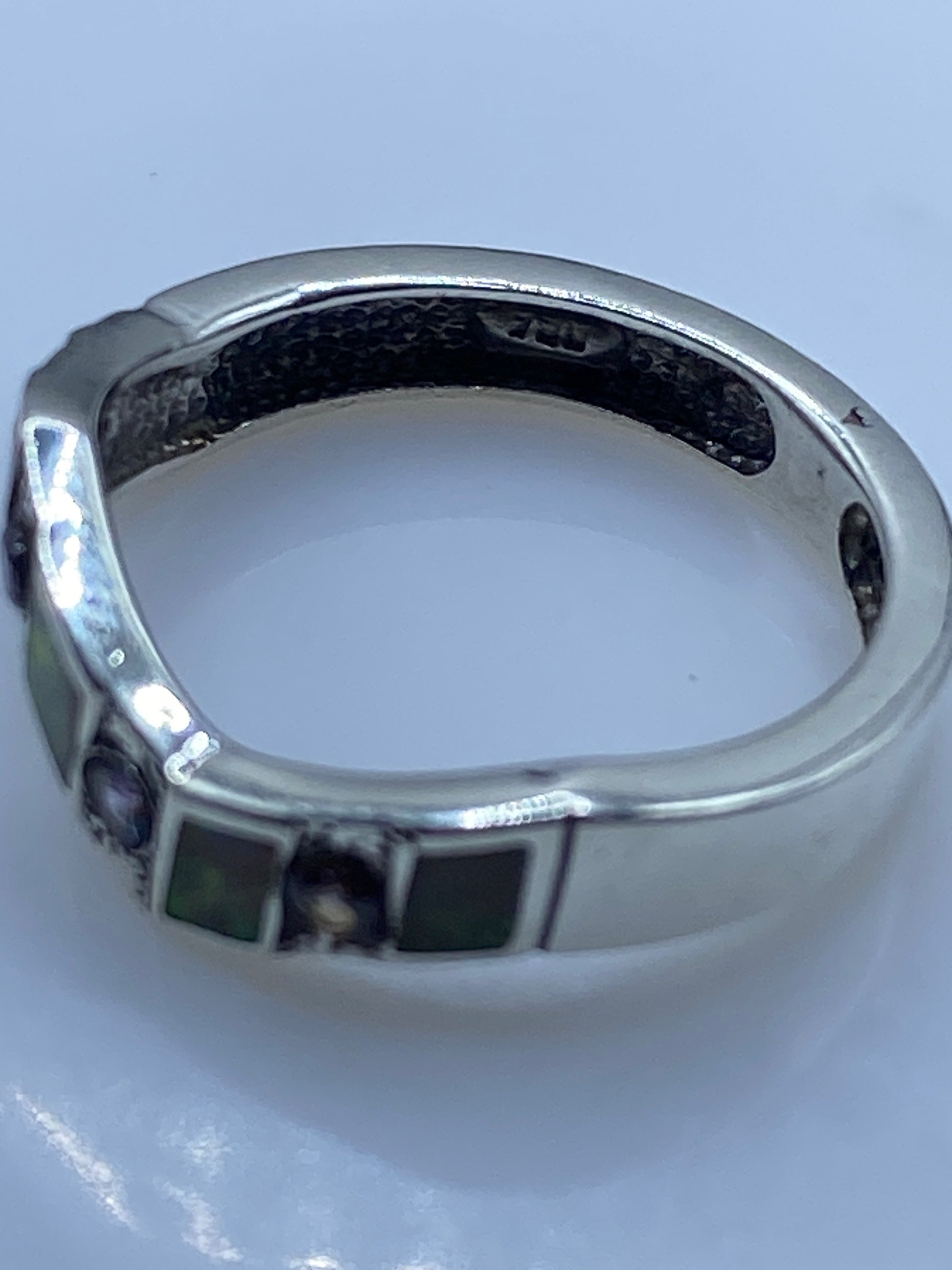 Anillo de Plata Ópalo de Fuego Geométrico — Diseño Artesanal Taxco — foto 5