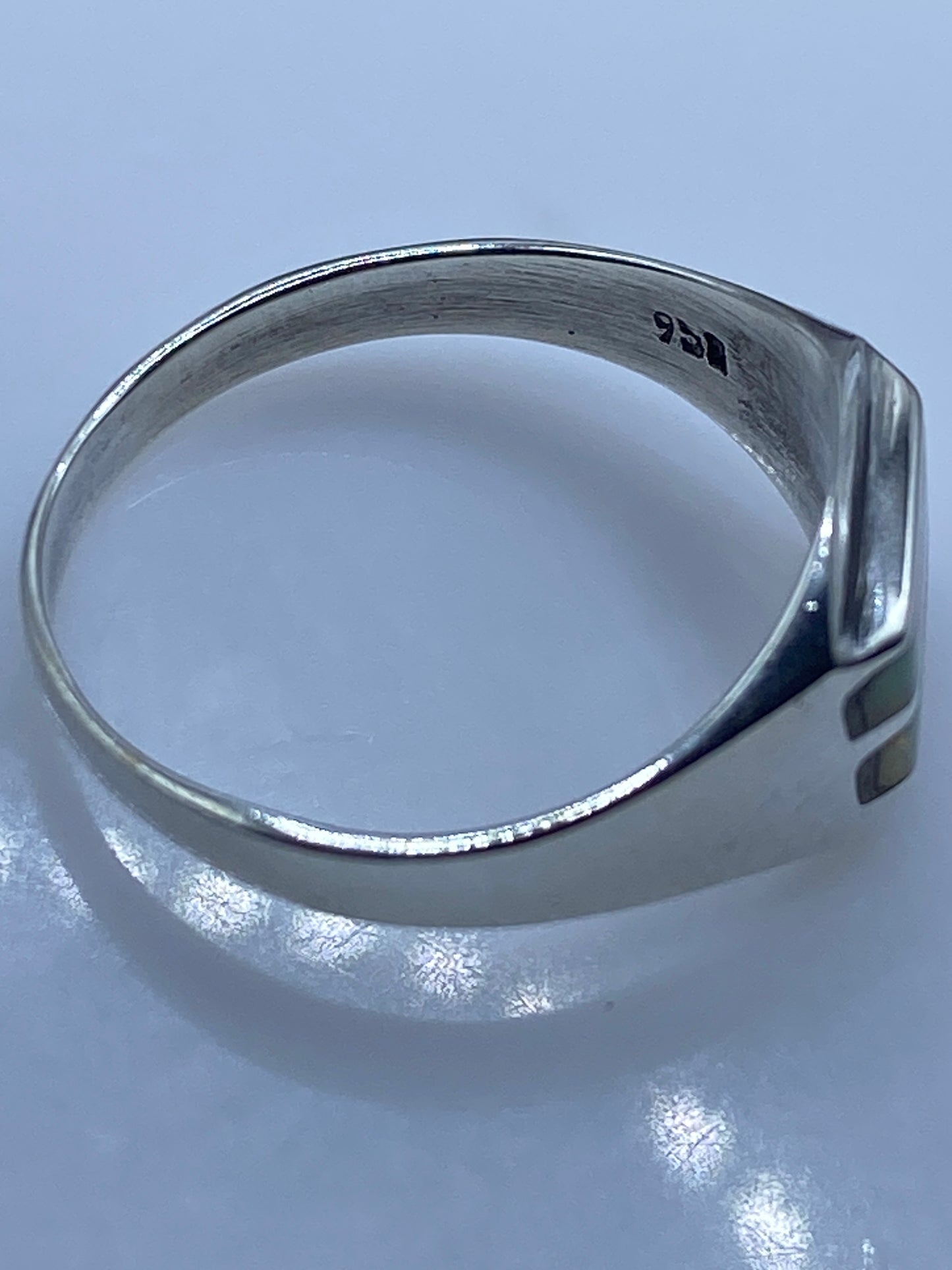 Anillo de Plata Ópalo de Fuego Minimalista — Talla 6 — foto 5
