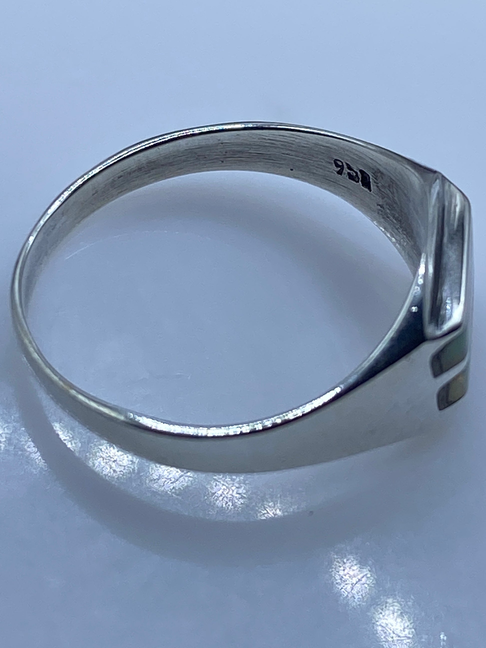Anillo de Plata Ópalo de Fuego Minimalista — Talla 6 — foto 5