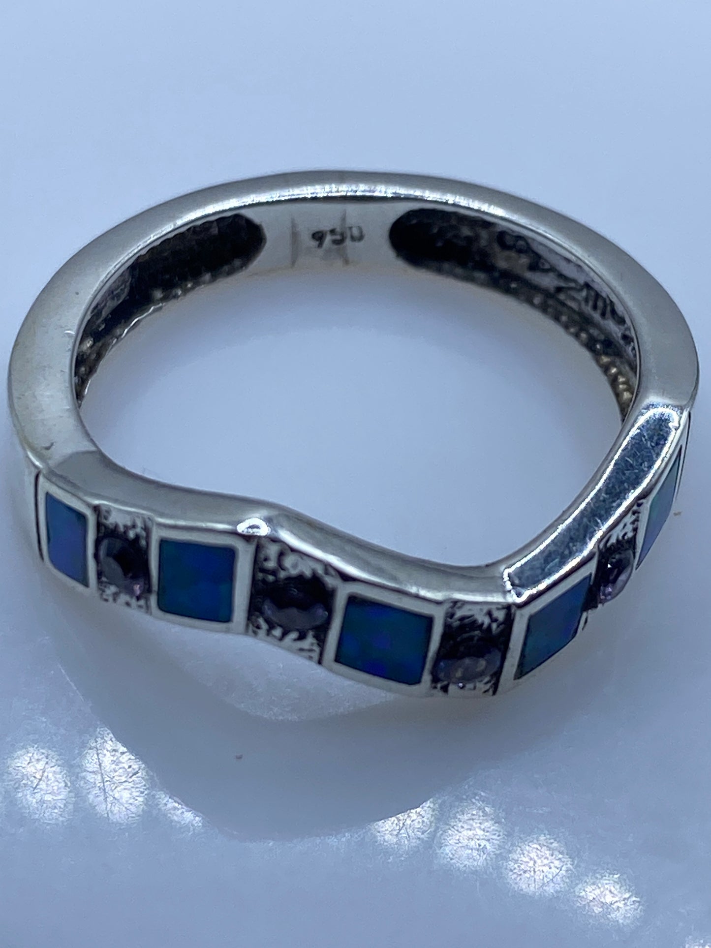 Anillo de Plata Ópalo de Fuego Ondulante — Taxco .950 — foto 5