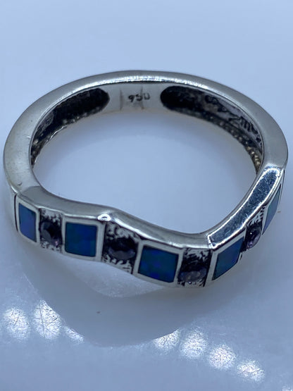 Anillo de Plata Ópalo de Fuego Ondulante — Taxco .950 — foto 5