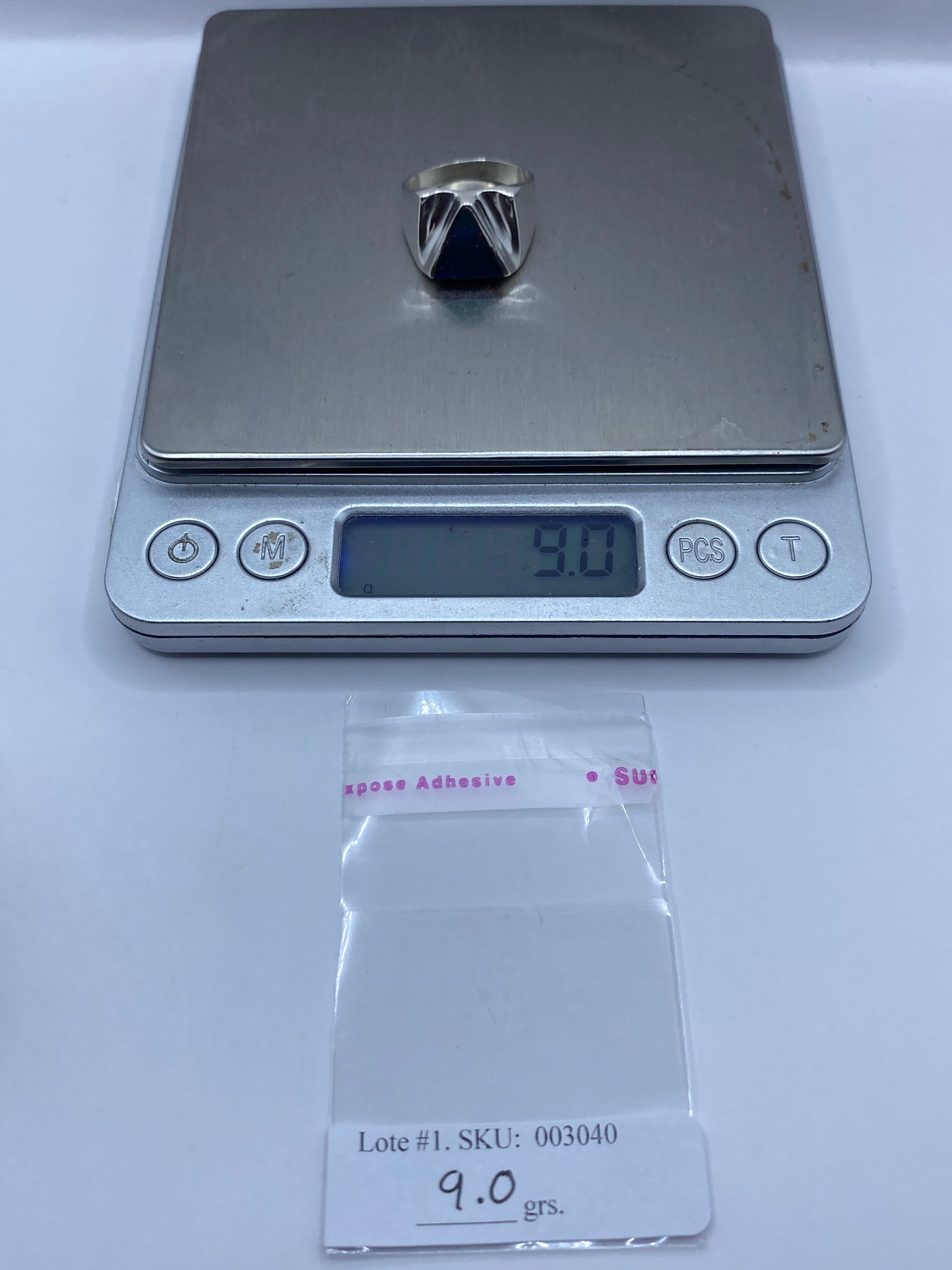 Anillo de Plata Ópalo de Fuego Geométrico — Moderno — foto 6
