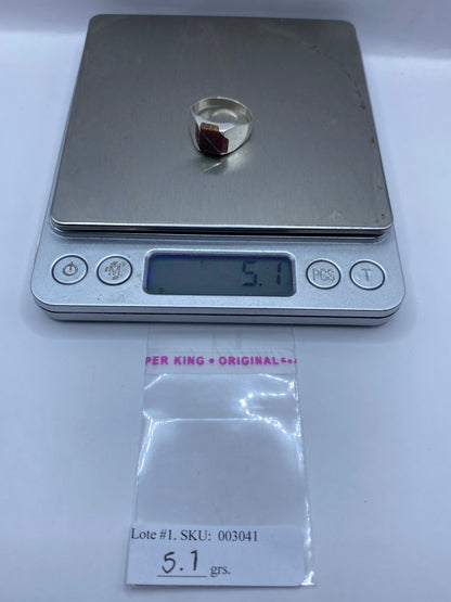 Anillo de Plata Ópalo de Fuego Multicolor — Geométrico Moderno — foto 6