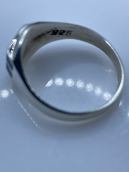 Anillo de Plata Ópalo de Fuego Azul — Diseño Moderno — foto 5