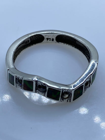 Anillo de Plata 950 Ópalo de Fuego Multicolor — Joya Única — foto 5