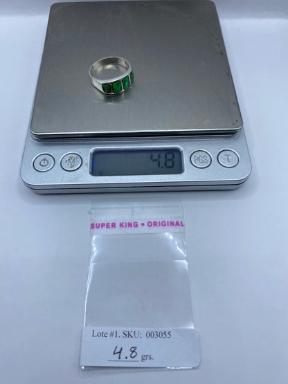 Anillo Ópalo de Fuego Verde — Plata .950 Taxco — foto 6