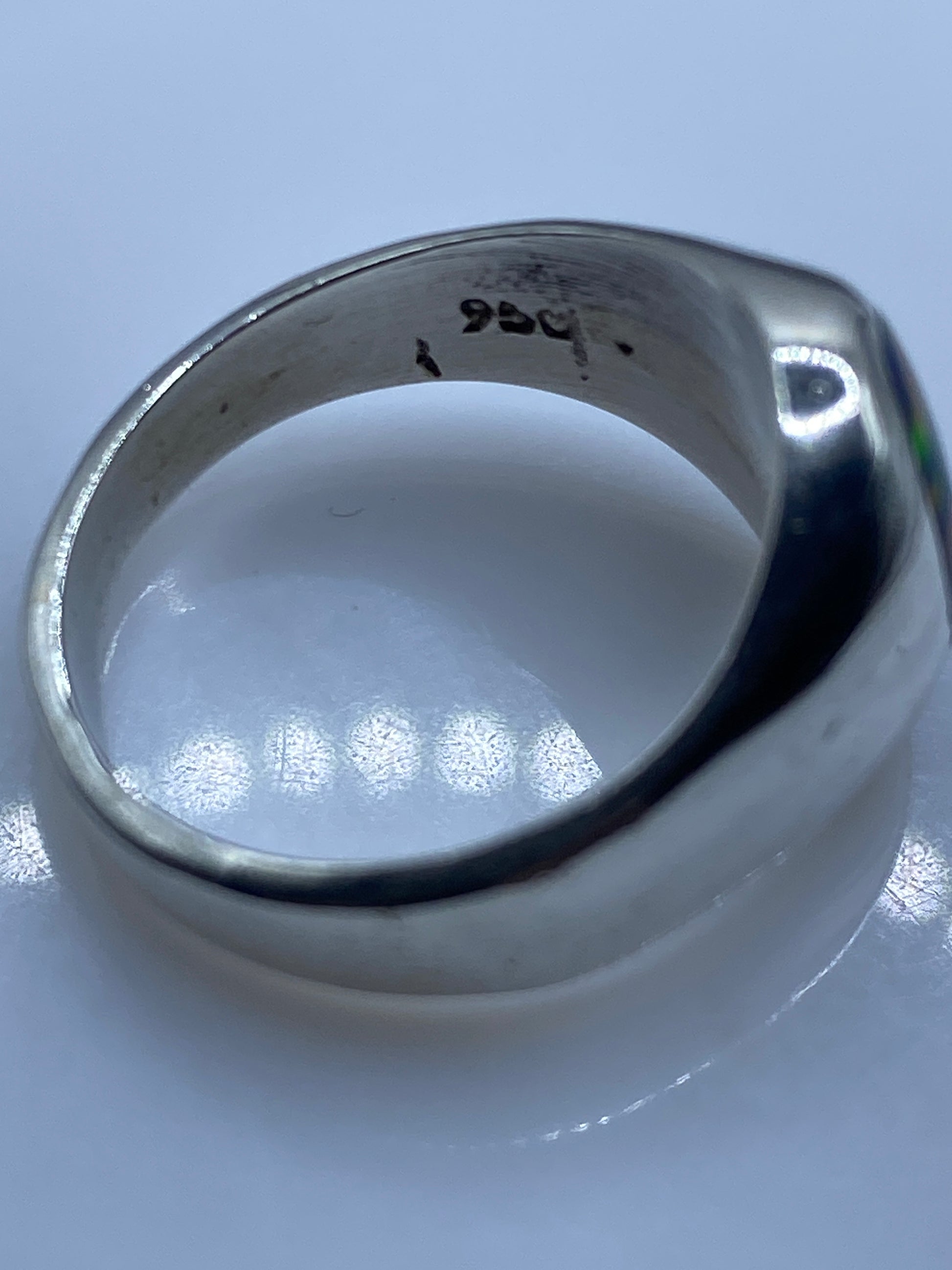 Anillo de Plata .950 Ópalo de Fuego Multicolor — Unisex — foto 5