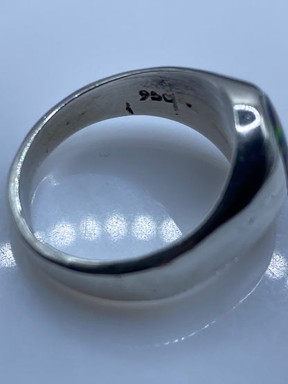Anillo de Plata .950 Ópalo de Fuego Multicolor — Unisex — foto 5