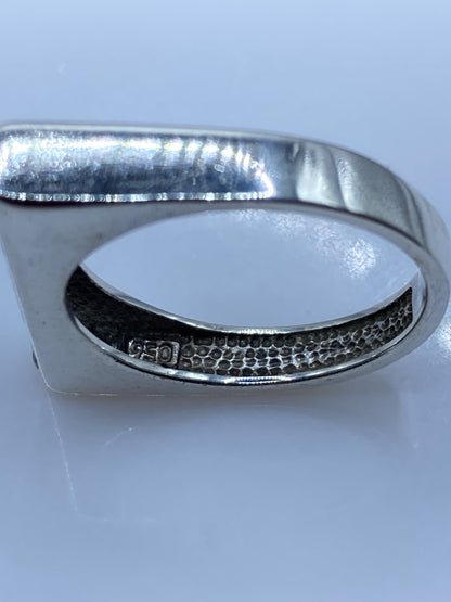 Anillo Plata .950 Ópalo de Fuego Verde Limón — Geométrico — foto 5