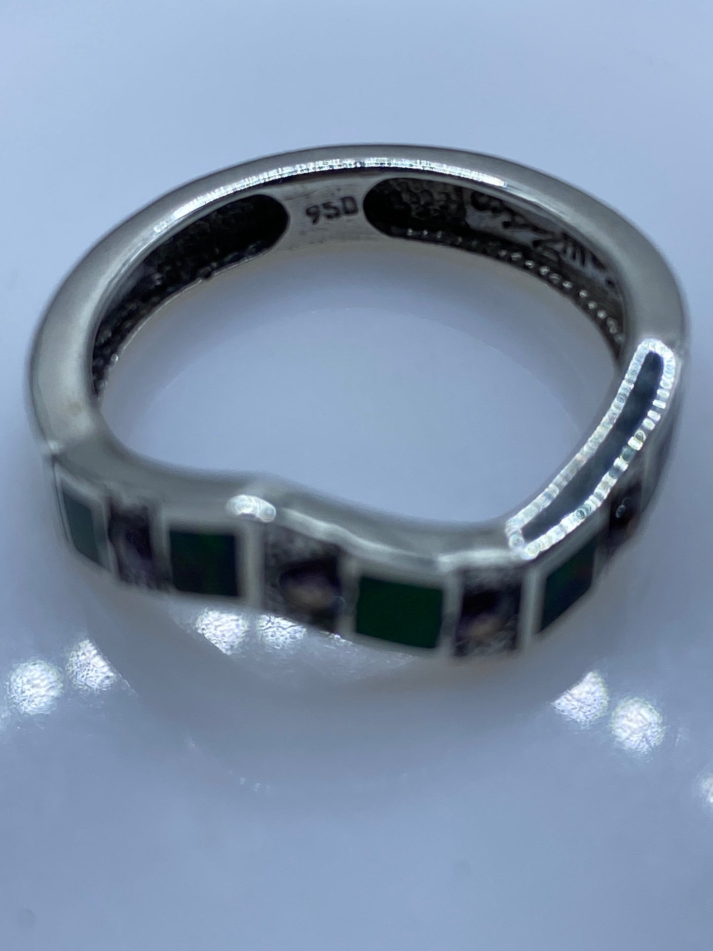 Anillo de Plata .950 Ópalo de Fuego Multicolor — Geométrico — foto 5