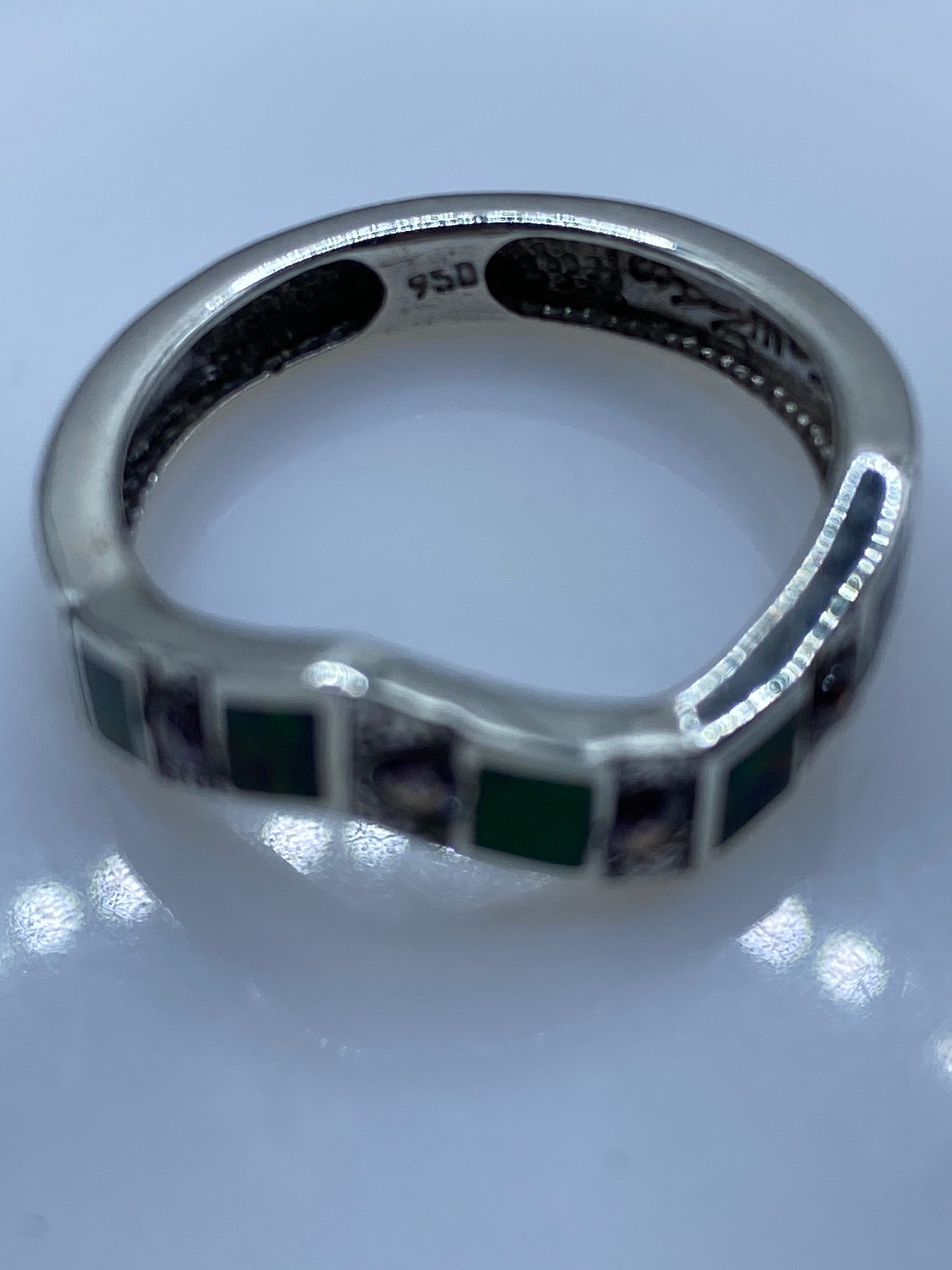 Anillo de Plata .950 Ópalo de Fuego Multicolor — Geométrico — foto 5