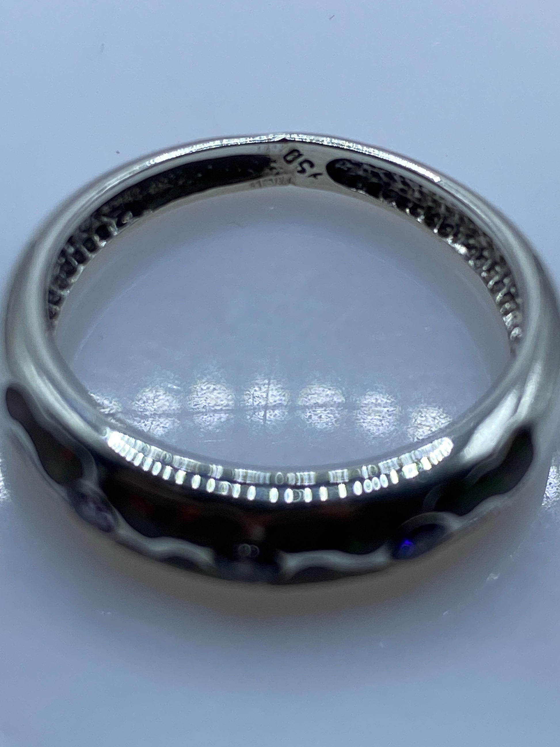 Anillo Plata .950 Ópalo de Fuego Multicolor — Hecho en Taxco — foto 5