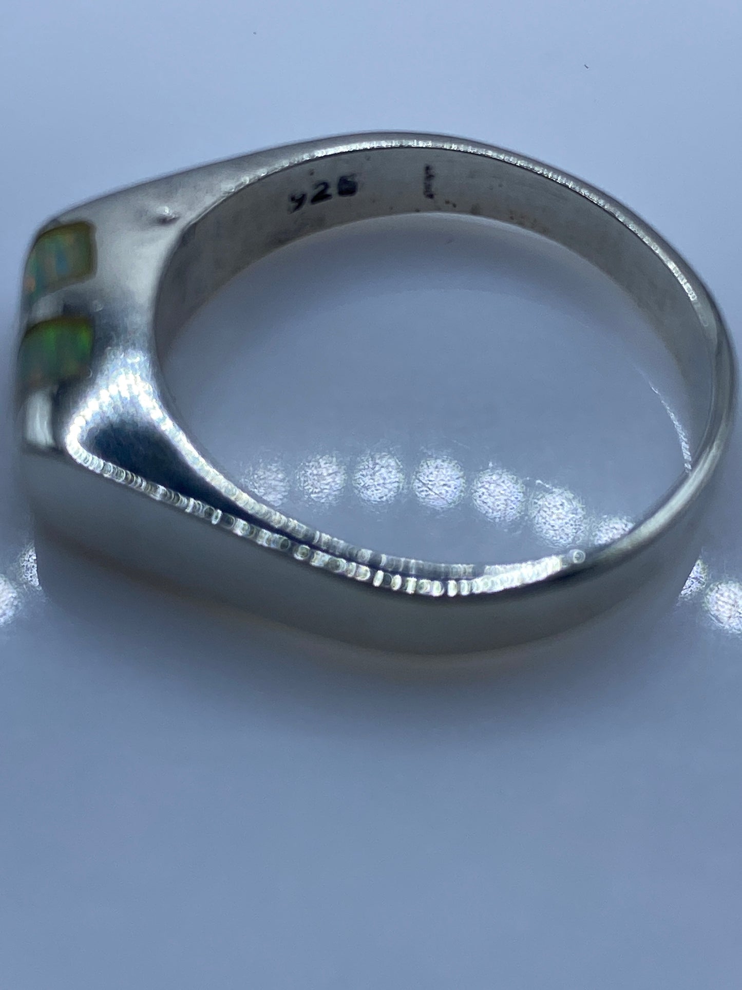 Anillo de Plata Ópalo de Fuego Multicolor — Joya Única — foto 5