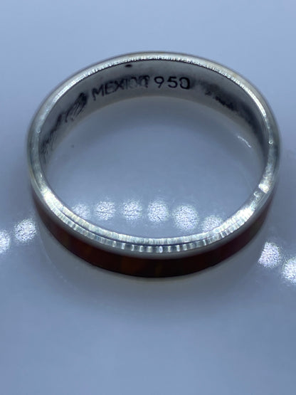 Anillo de Plata Ópalo de Fuego Naranja — Minimalista — foto 5