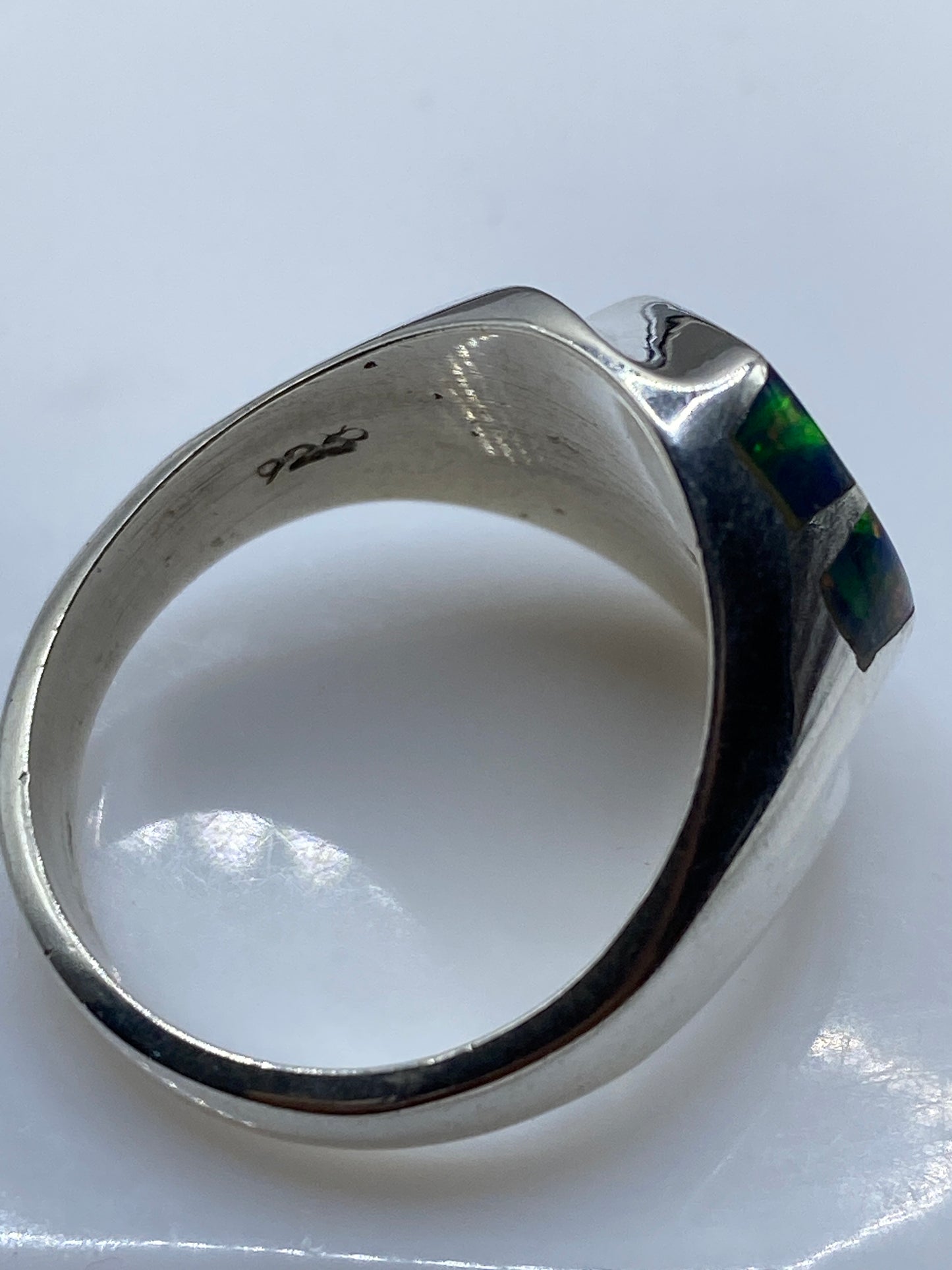 Anillo Ópalo de Fuego Plata .925 — Juego de Color Único — foto 5