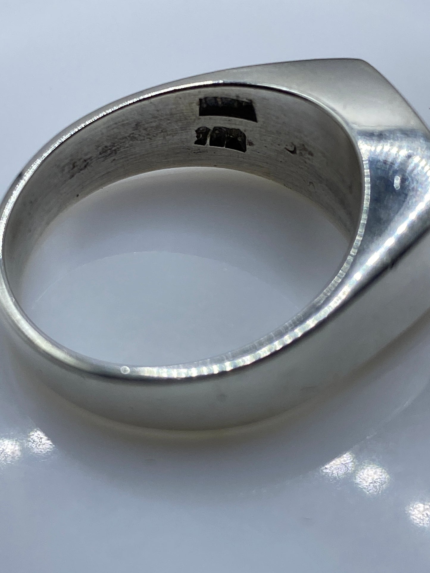 Anillo de Plata Ópalo de Fuego .950 — Arquitectónico Unisex — foto 5