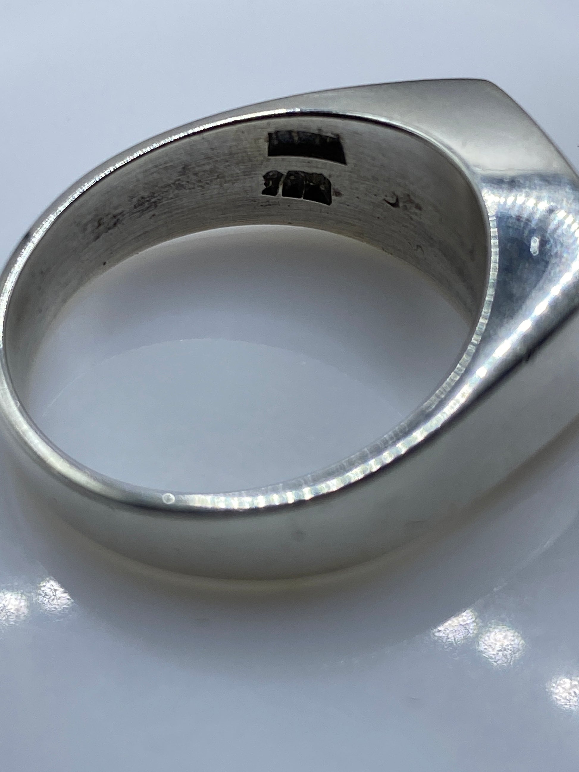 Anillo de Plata Ópalo de Fuego .950 — Arquitectónico Unisex — foto 5