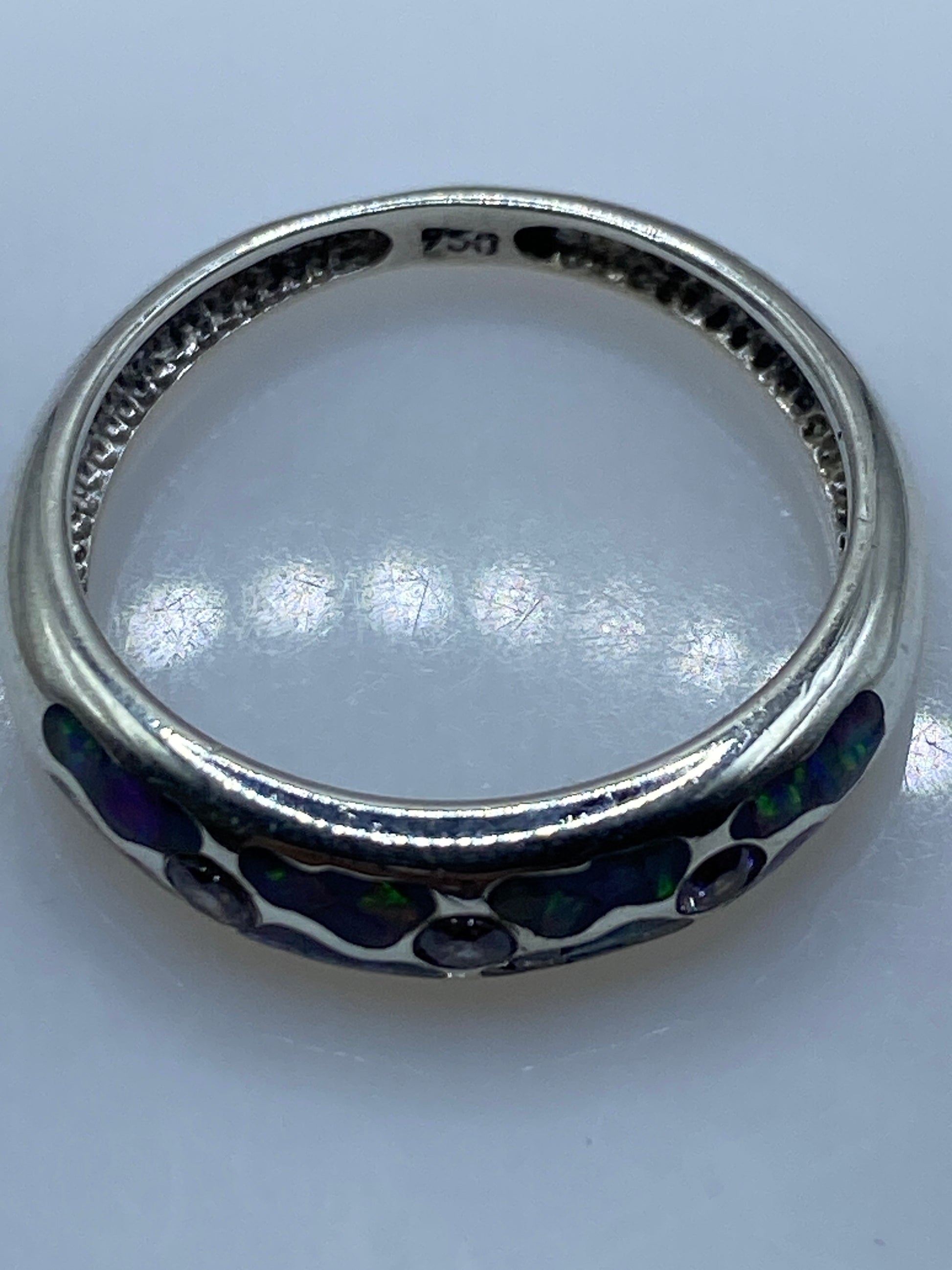 Anillo de Plata Ópalo de Fuego Multicolor — Taxco .950 — foto 5