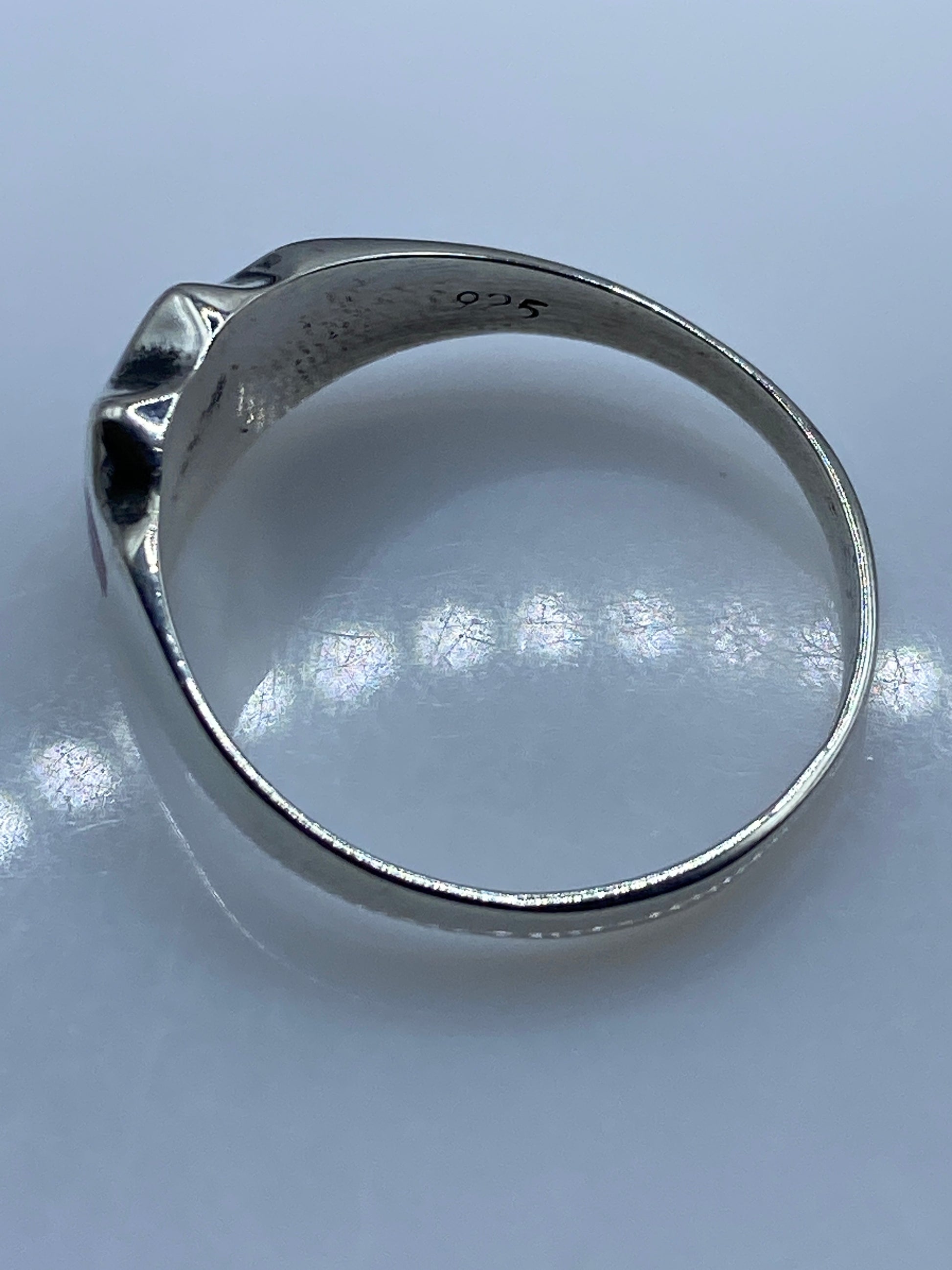 Anillo de Plata Ópalo de Fuego Rosa — Diseño Minimalista — foto 5