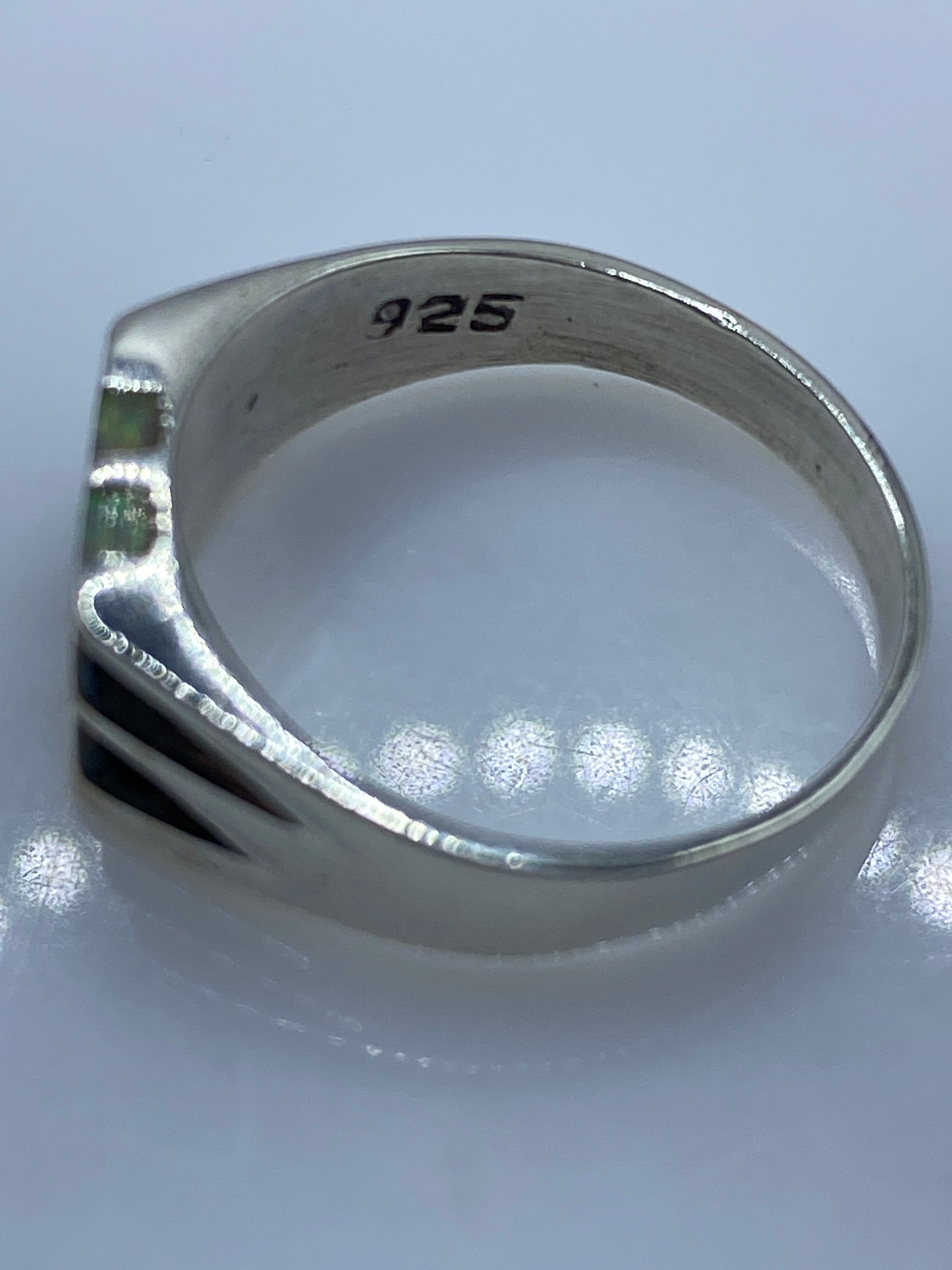 Anillo de Plata Ópalo de Fuego — Diseño Tallado Taxco — foto 5