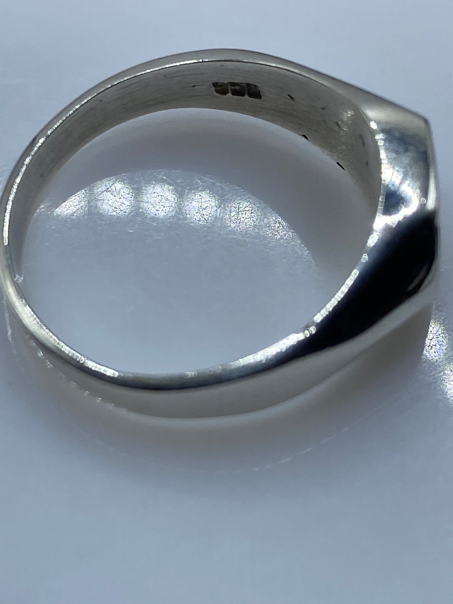 Anillo de Plata Ópalo de Fuego Azul — Solitario Unisex — foto 5