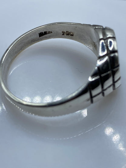 Anillo Plata .950 Ópalo de Fuego Azul — Diseño Escultórico — foto 5