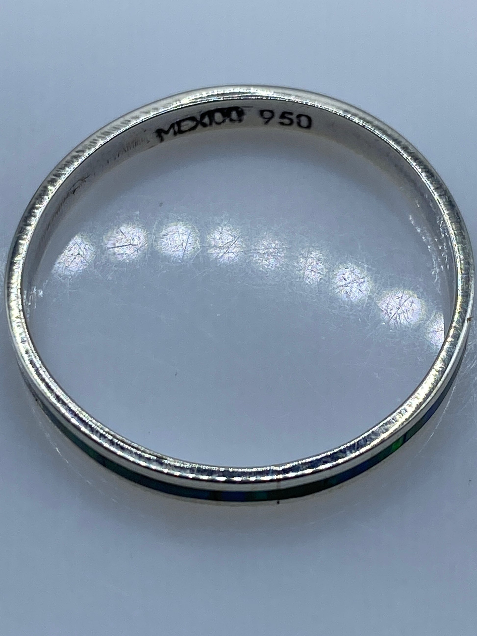 Anillo de Plata Ópalo de Fuego Verde Limón — Minimalista Unisex — foto 5