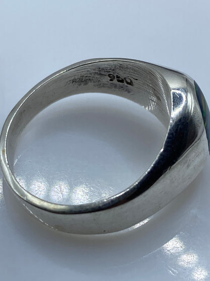 Anillo Solitario Ópalo de Fuego — Plata 950 Taxco — foto 5