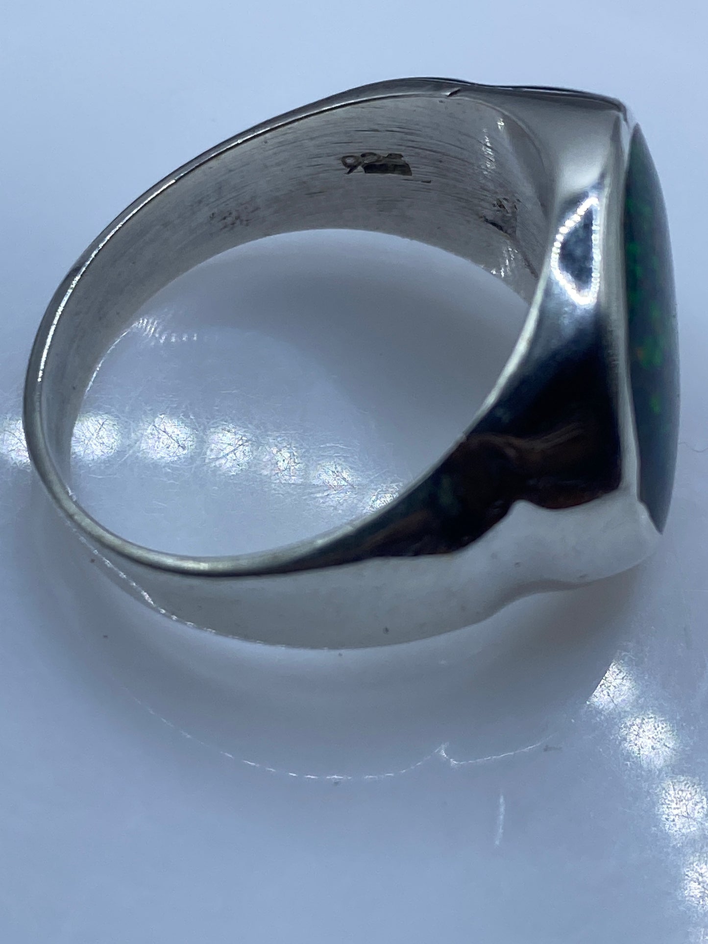 Anillo de Plata .925 Ópalo de Fuego Multicolor — Masivo para Él — foto 5