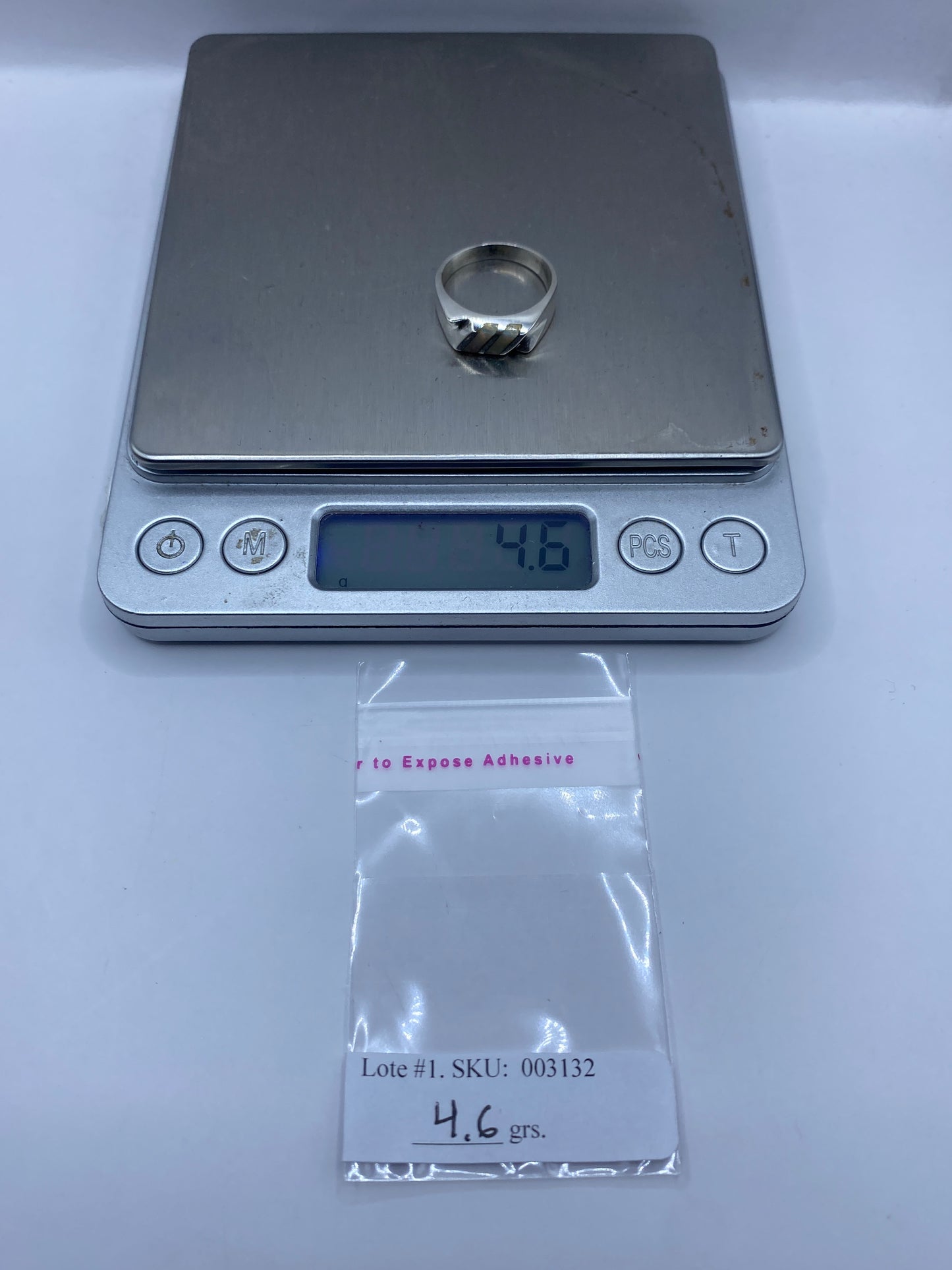 Anillo de Plata Ópalo de Fuego Solitario — Diseño Estructurado — foto 6