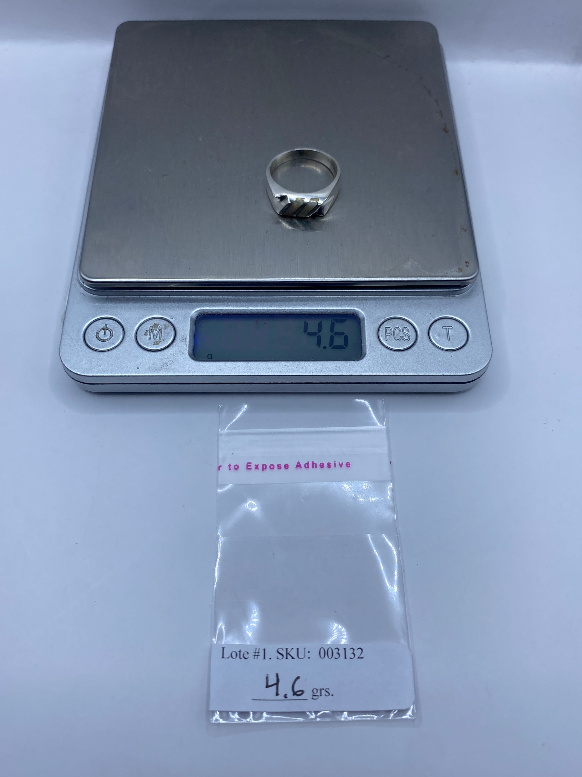 Anillo de Plata Ópalo de Fuego Solitario — Diseño Estructurado — foto 6