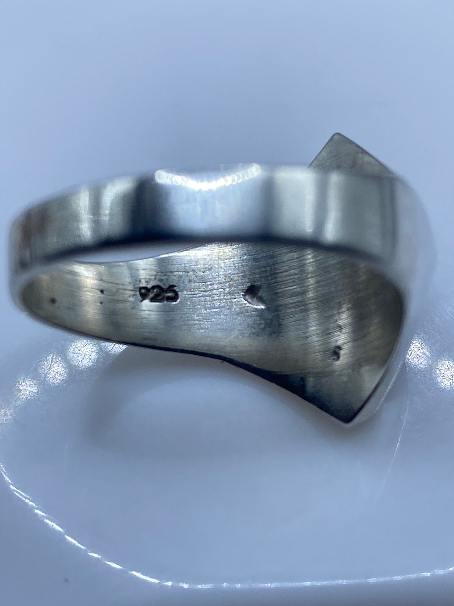 Anillo de Plata Ópalo de Fuego Azul — Signet Hombre — foto 5