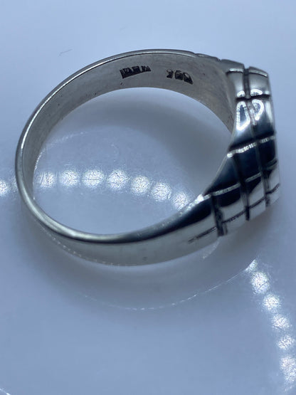 Anillo de Plata .950 con Ópalo de Fuego Azul — Para Él — foto 5