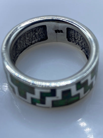 Anillo de Plata Ópalo de Fuego Puro | Diseño Geométrico Taxco — foto 5