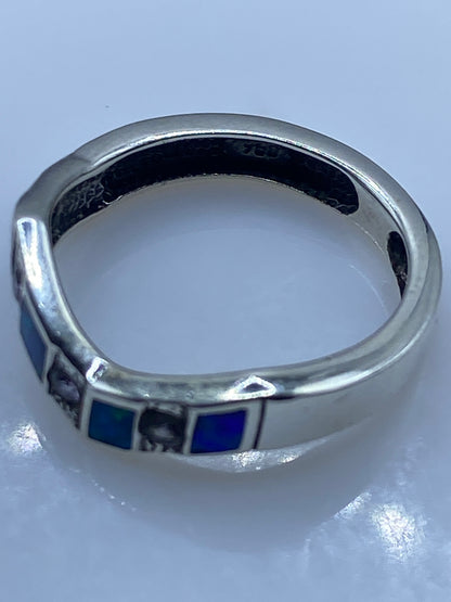 Anillo de Plata Ópalo de Fuego Azul — Diseño Artesanal Taxco — foto 5
