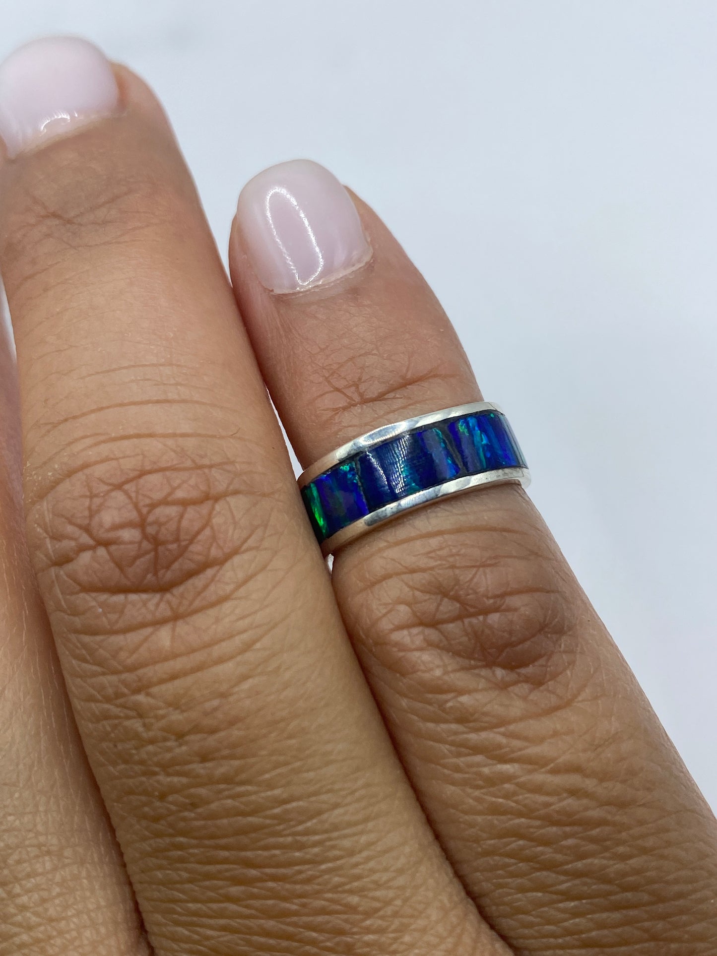 Vista del interior del anillo con sello .950 MEXICO de Taxco