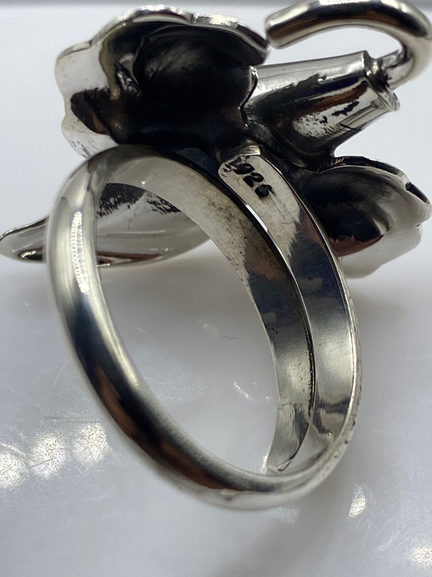 Anillo de Plata Flores Diseño Escultural — Taxco Ajustable — foto 5