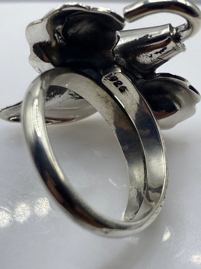 Anillo de Plata Flores Diseño Escultural — Taxco Ajustable — foto 5