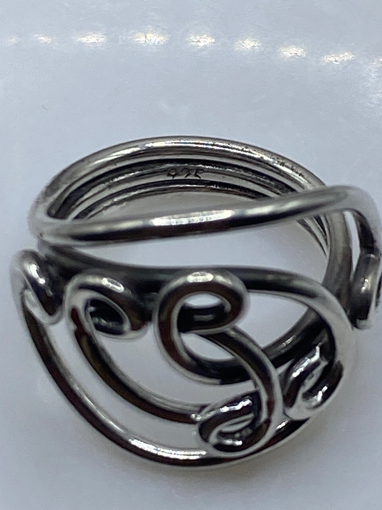 Anillo de Plata Puro Diseño Étnico — Banda Abierta Taxco — foto 5