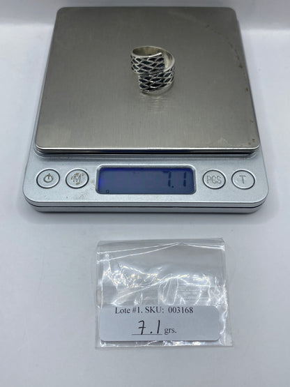 Anillo Plata Escalonado Ajustable — Patrón Étnico — foto 6