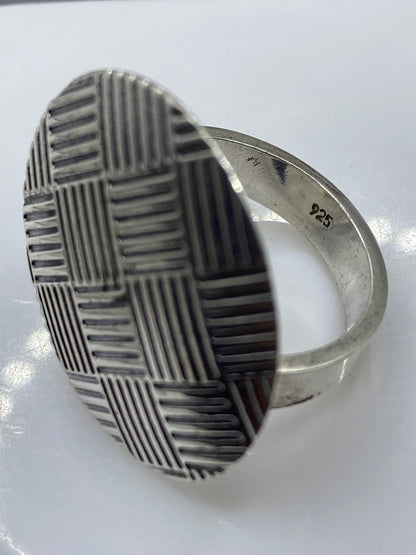 Anillo Plata Tejido Geométrico Ajustable — Diseño Étnico — foto 5
