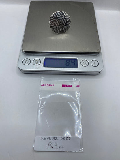 Anillo Plata Tejido Geométrico Ajustable — Diseño Étnico — foto 6