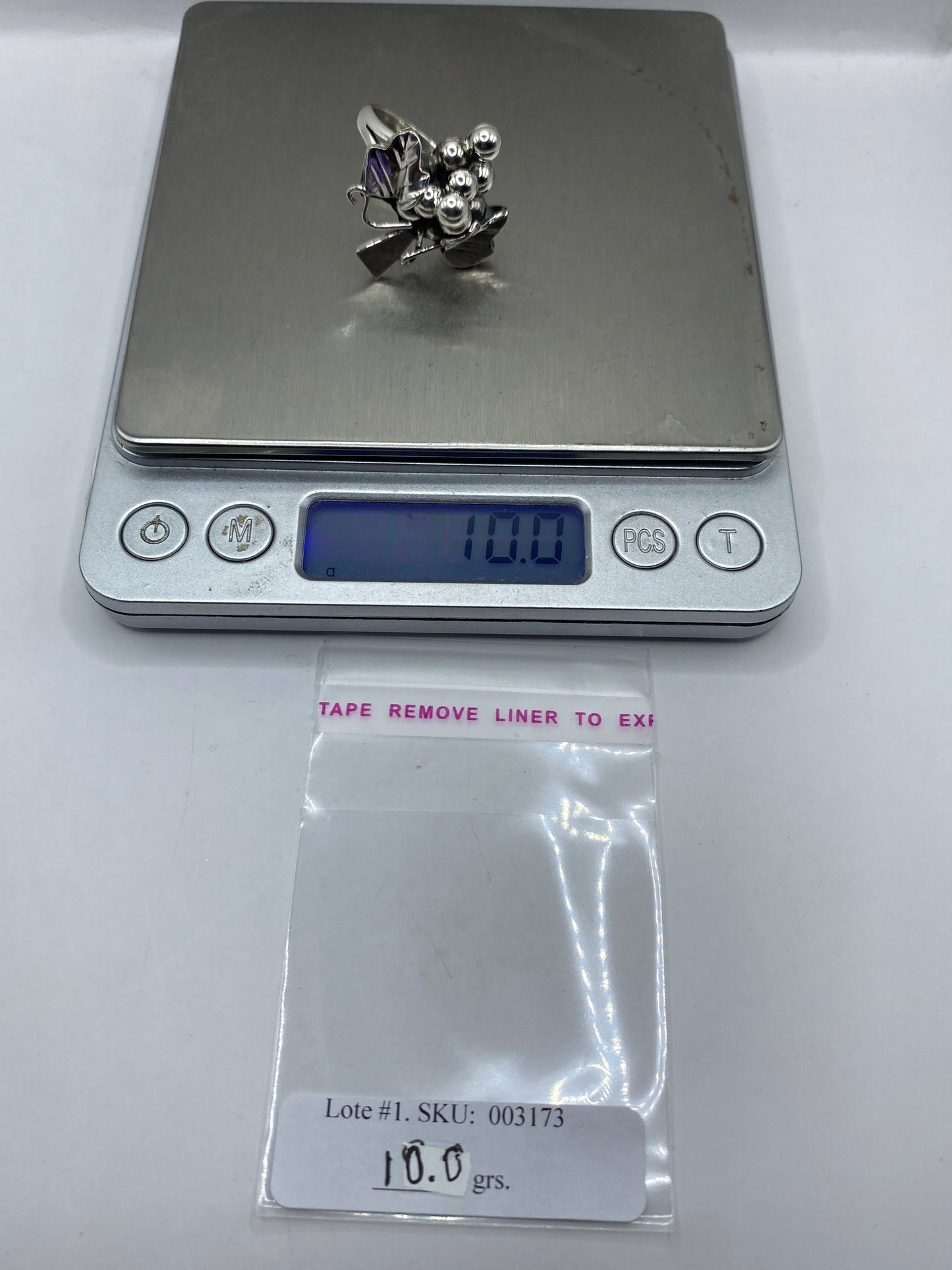 Anillo Plata Racimo Floral Voluminoso — Diseño Artesanal — foto 5