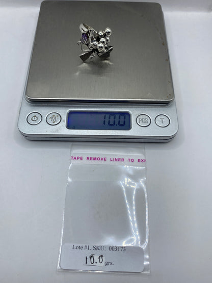 Anillo Plata Racimo Floral Voluminoso — Diseño Artesanal — foto 5